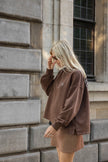 Waves Sweater in Washed Cacao