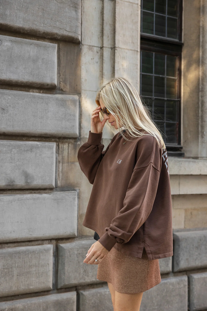 Waves Sweater in Washed Cacao