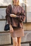 Waves Sweater in Washed Cacao