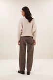 Lew Cheetah Chocolate Pants in Chocolate Brown