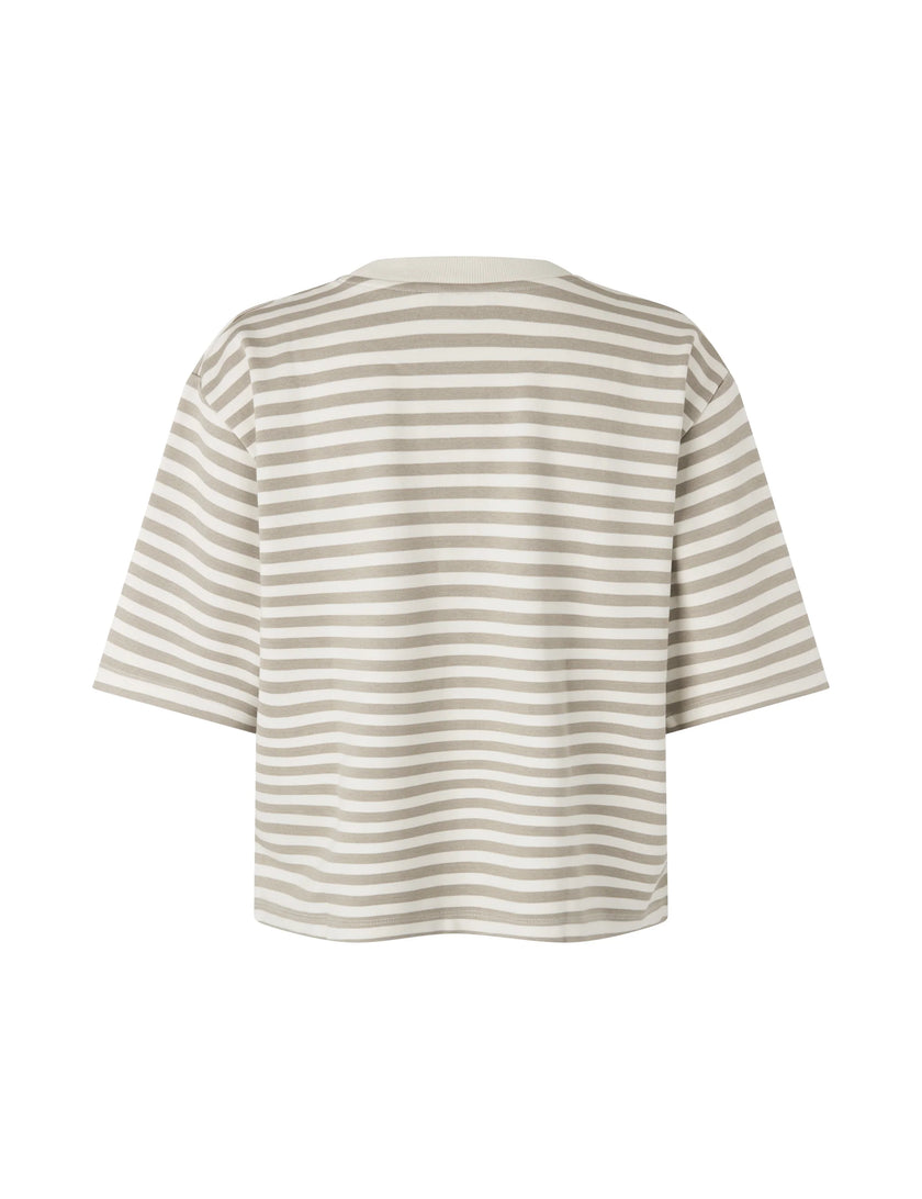 Emrys T-shirt in Island Fossil Sugar Stripe