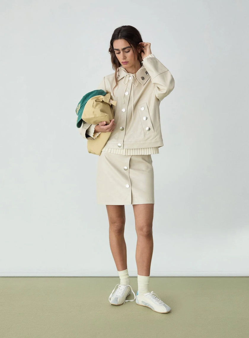 Lena Ecru Short Skirt
