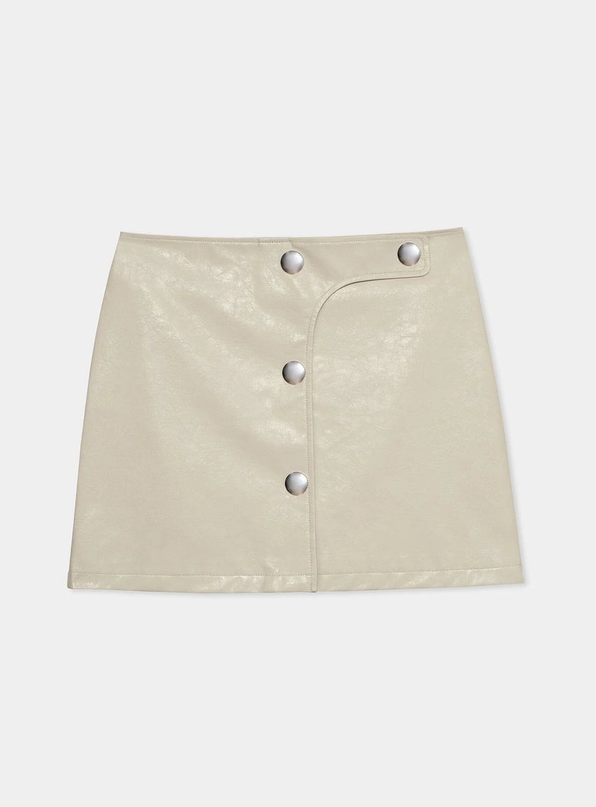 Lena Ecru Short Skirt