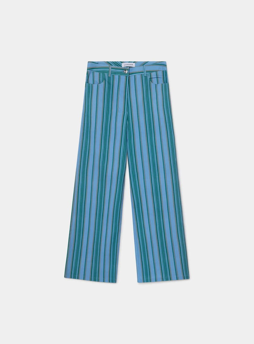 Leroy Blue Striped Twill Pants