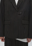 Milani Marbel Blazer in Black Brown Pinstripe