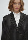 Milani Marbel Blazer in Black Brown Pinstripe