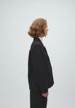 Milani Marbel Blazer in Black Brown Pinstripe