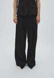 Emeli Marbel Pants in Black Brown Pinstripe
