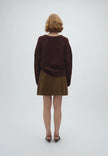 Gillian Knit in Deep Maroon