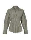 Isidor Blouse in Smoked Olive Check