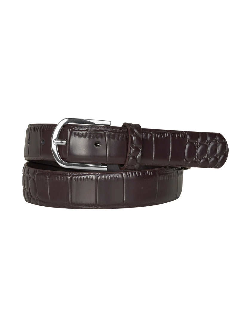 Adolea Belt in Dark Bordeaux Brown