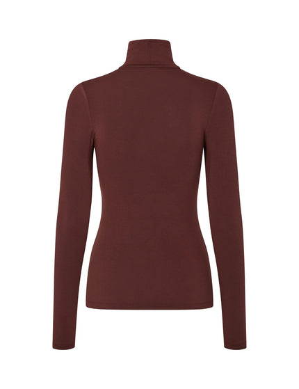 Ina Basic Top in Maroon Noir