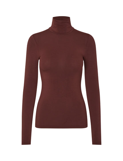Ina Basic Top in Maroon Noir
