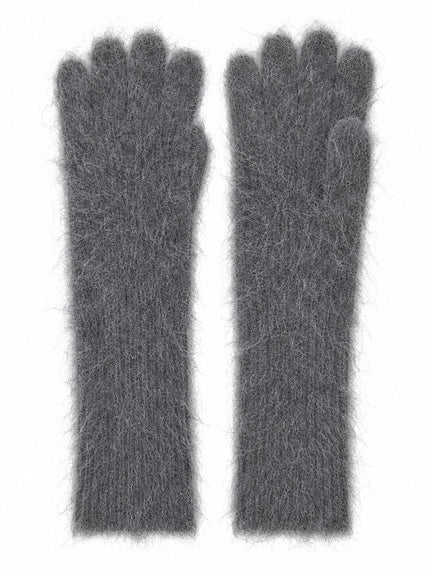 Fandea Long Gloves in Grey Melange