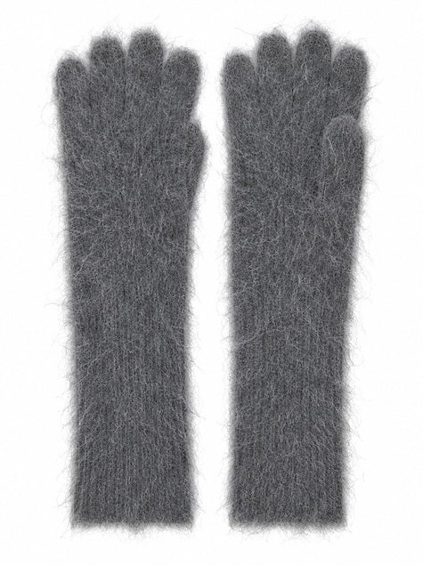 Fandea Long Gloves in Grey Melange