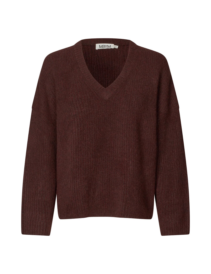 Gillian Knit in Deep Maroon