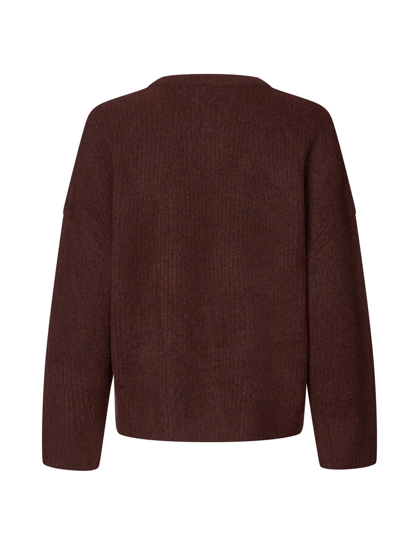 Gillian Knit in Deep Maroon