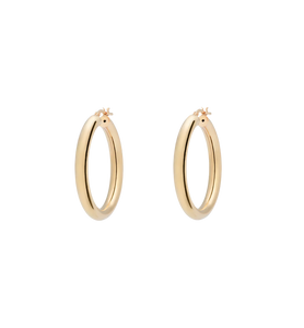 Round Plain Hoop Earring