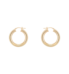 Single Thick Plain Hoop Earrings