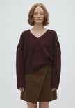 Gillian Knit in Deep Maroon