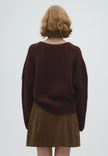 Gillian Knit in Deep Maroon