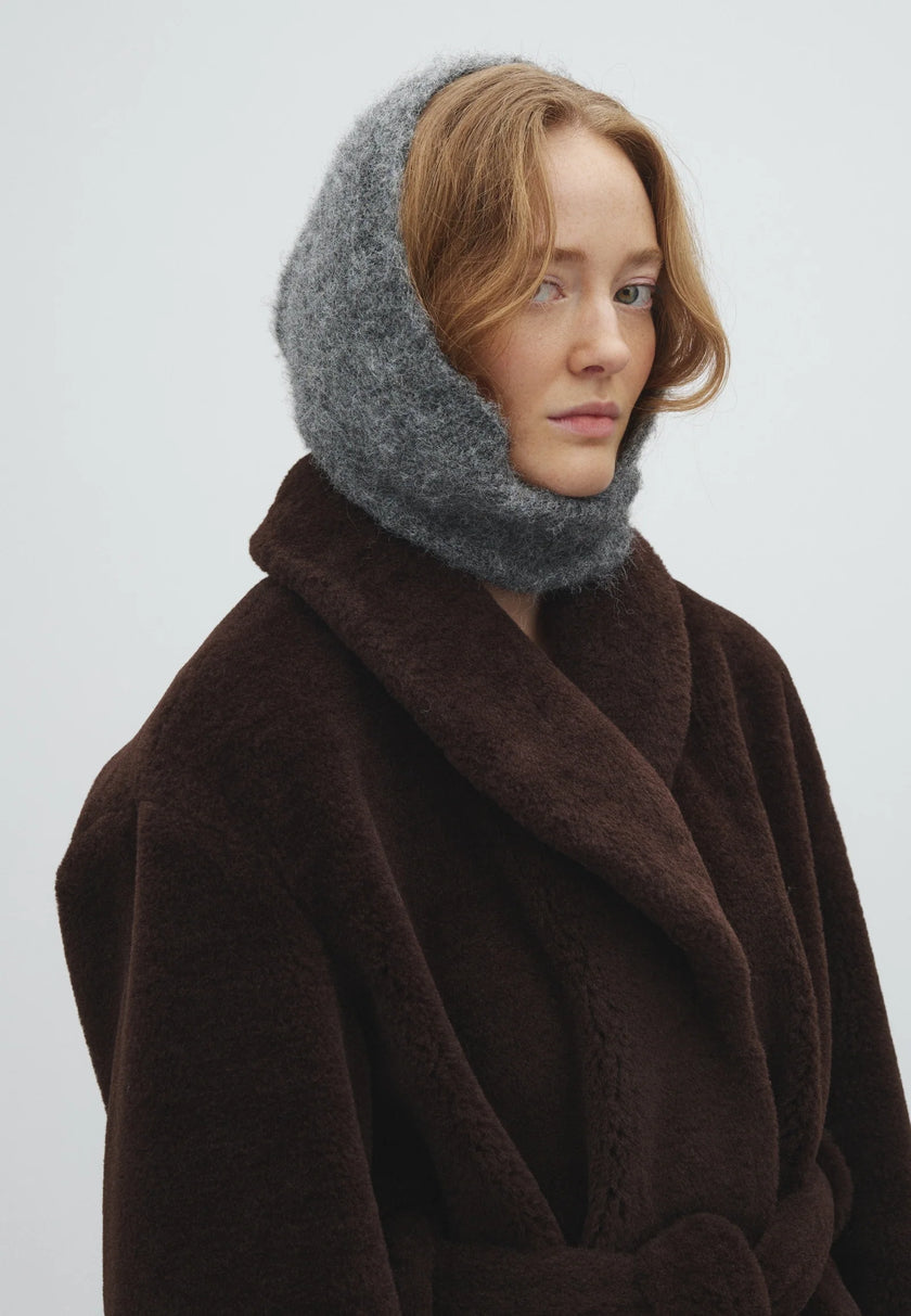 Wrappi Hood Scarf in Grey Melange