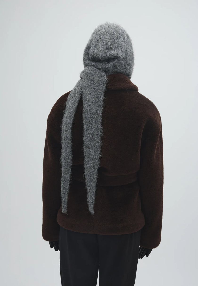 Wrappi Hood Scarf in Grey Melange