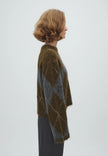 Zelle Knit in Argyle Olive