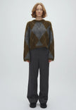 Zelle Knit in Argyle Olive