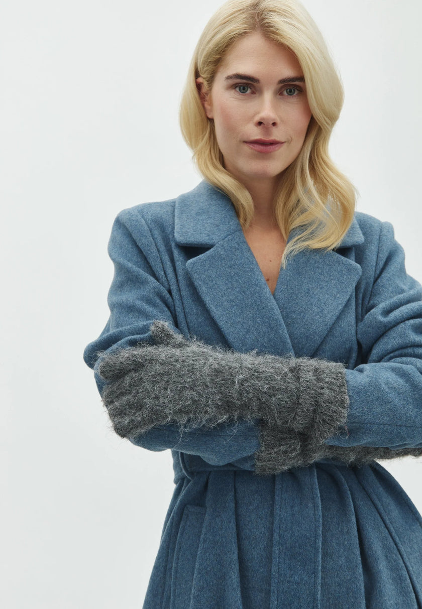 Fandea Long Gloves in Grey Melange