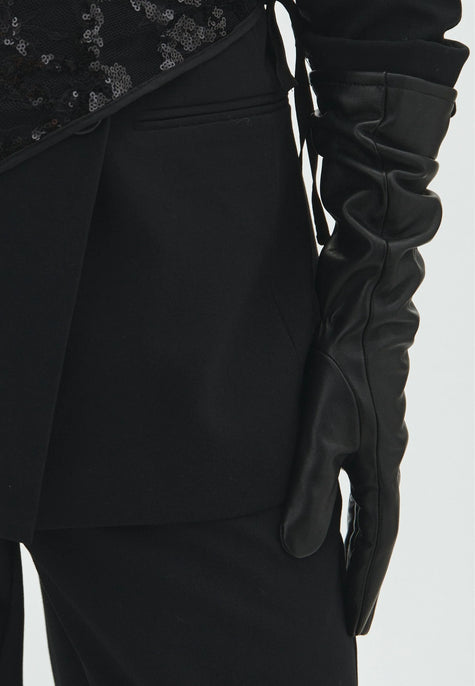 Holy Leather Gloves in Black