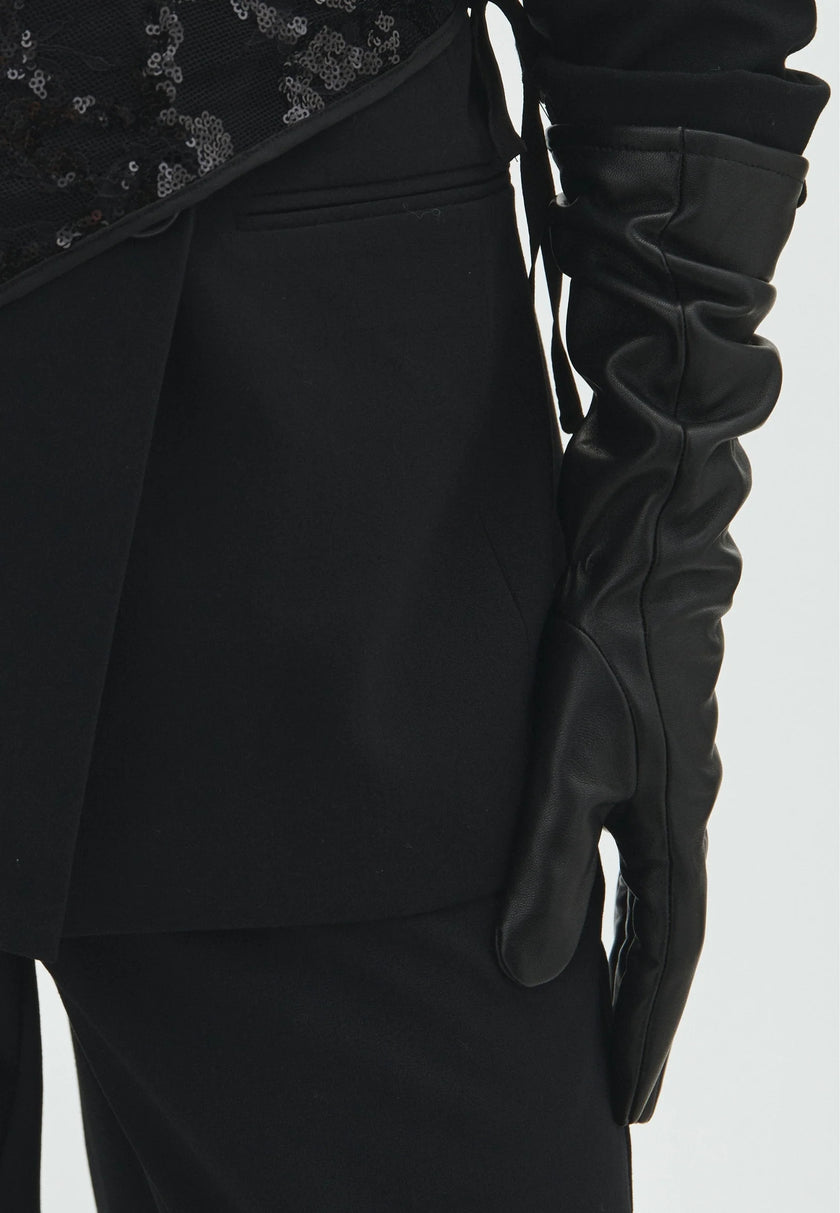 Holy Leather Gloves in Black