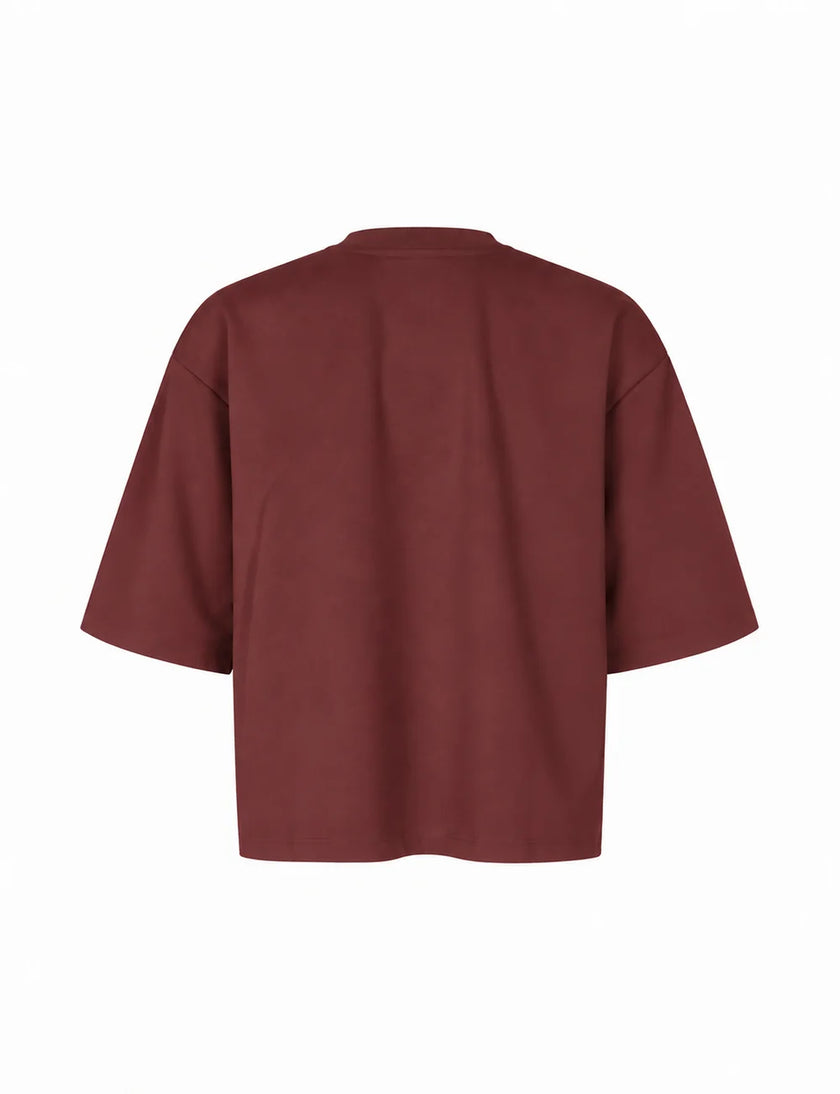 Emrys T-shirt in Maroon Noir