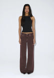 Rhue Low Wide Washed Aubergine