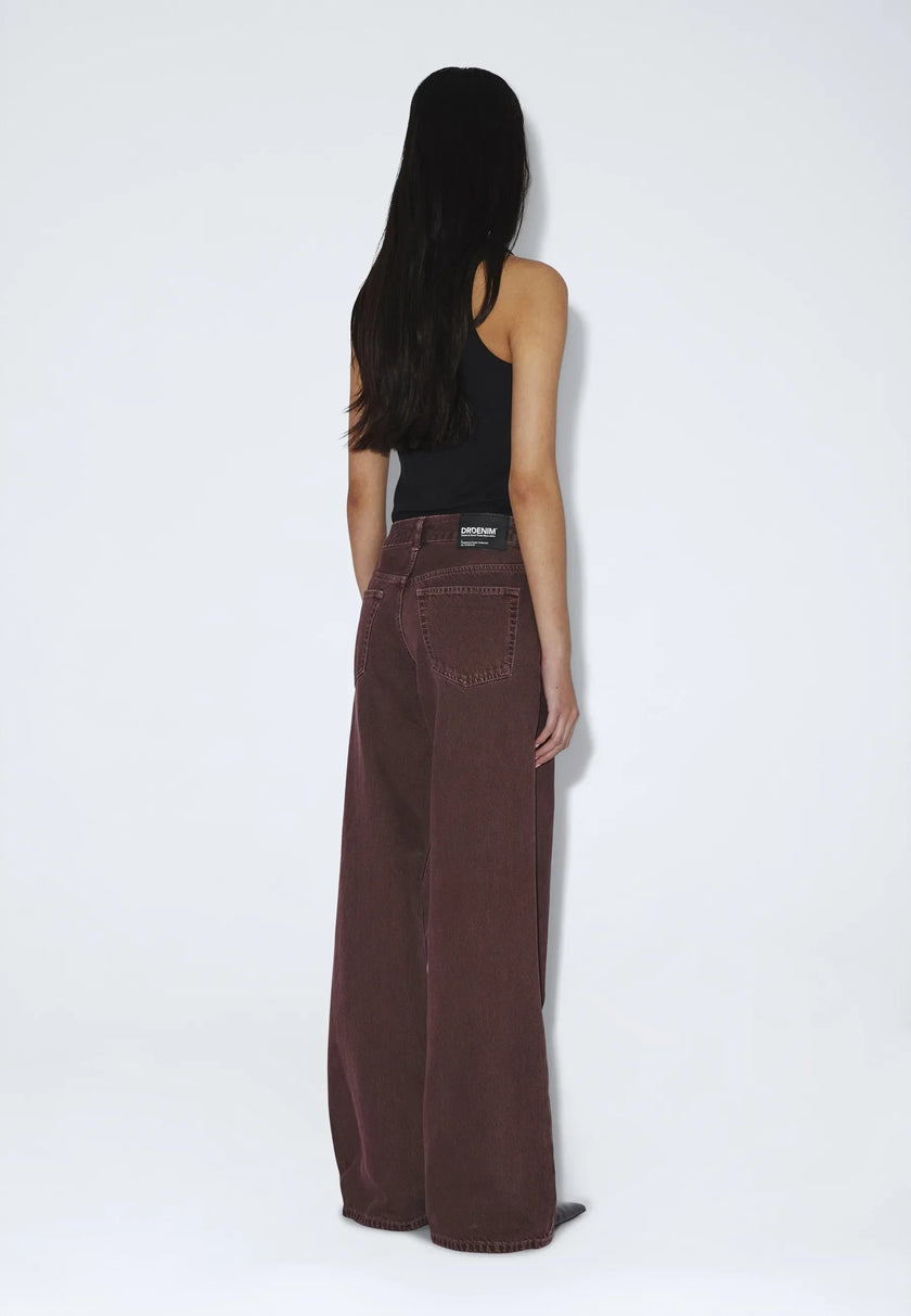 Rhue Low Wide Washed Aubergine