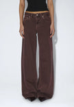 Rhue Low Wide Washed Aubergine