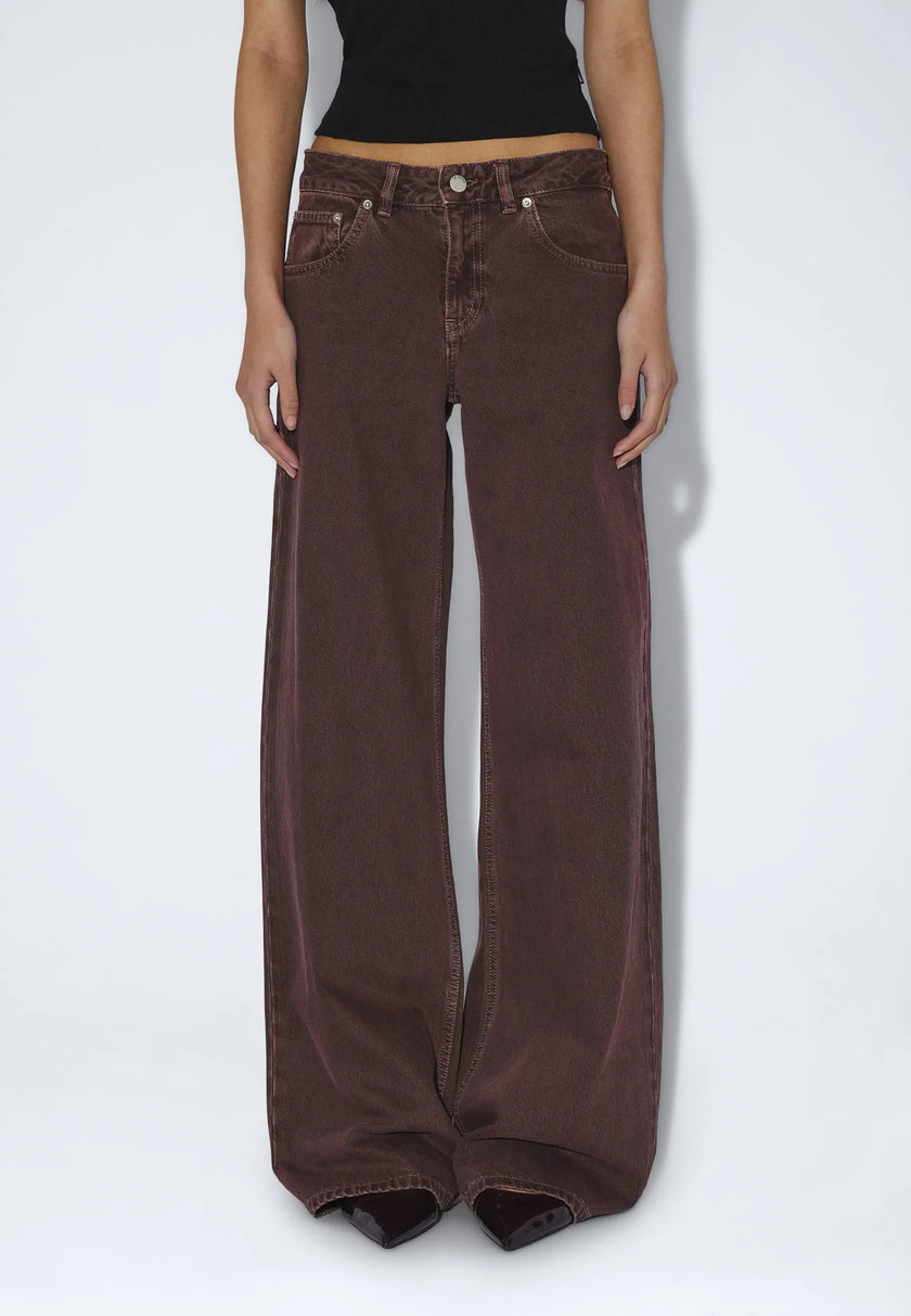 Rhue Low Wide Washed Aubergine