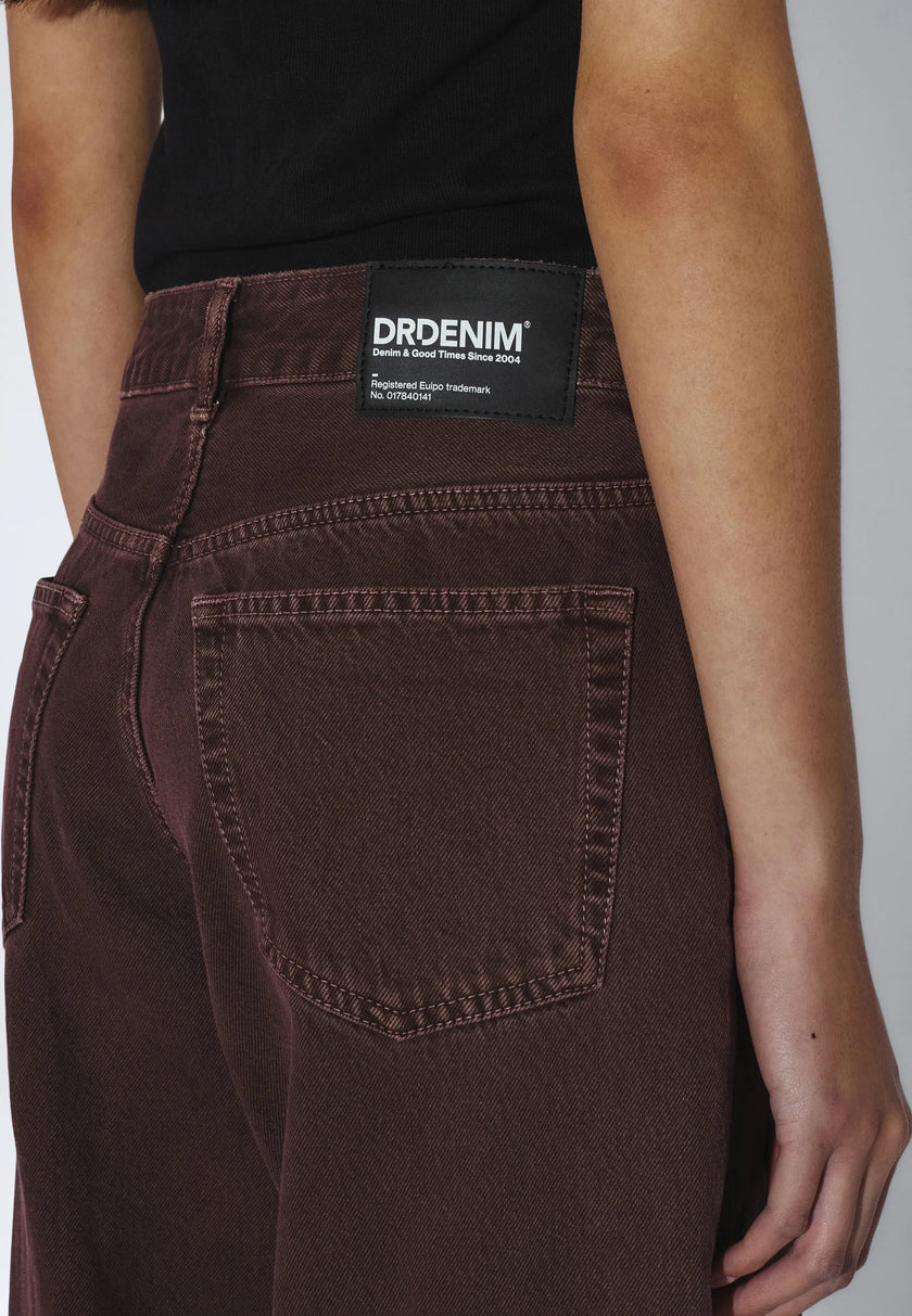 Rhue Low Wide Washed Aubergine