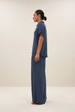 Karly Viscose Blouse in Opal Blue