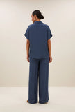 Karly Viscose Blouse in Opal Blue