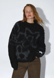 Mic Sweater in Black Grey Flower