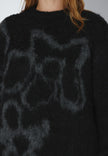 Mic Sweater in Black Grey Flower