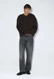Mic Sweater in Brown Black Scribble