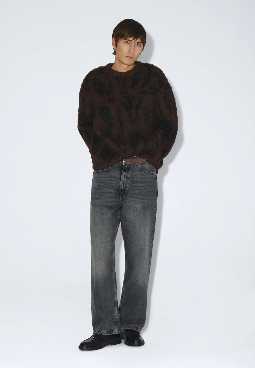 Mic Sweater in Brown Black Scribble