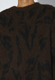 Mic Sweater in Brown Black Scribble