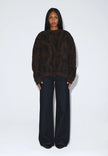 Mic Sweater in Brown Black Scribble