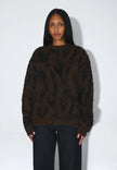 Mic Sweater in Brown Black Scribble