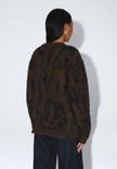 Mic Sweater in Brown Black Scribble