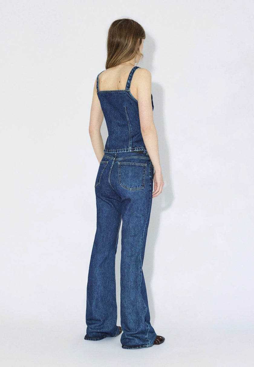 Niamh Top in Stream Dark Retro Vintage