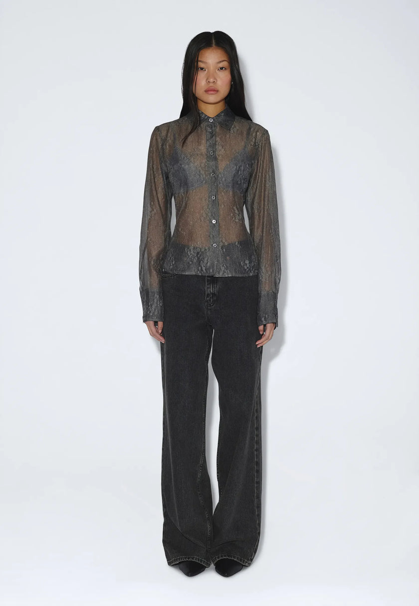 Mila Seam Shirt in Grey